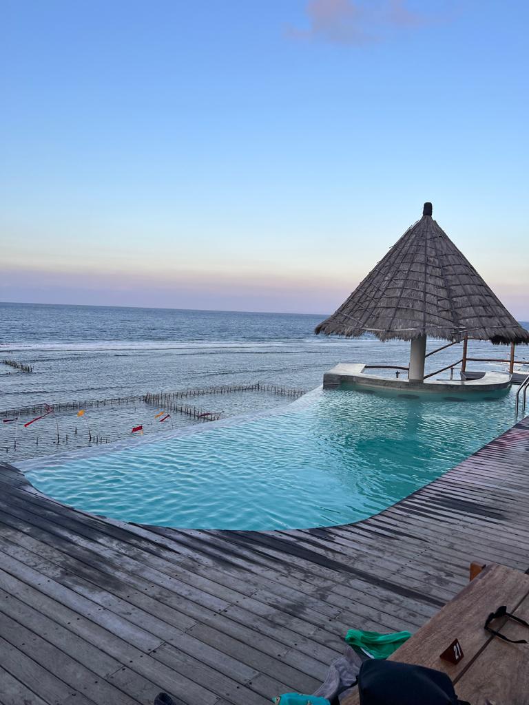 Infinity pool by the sea