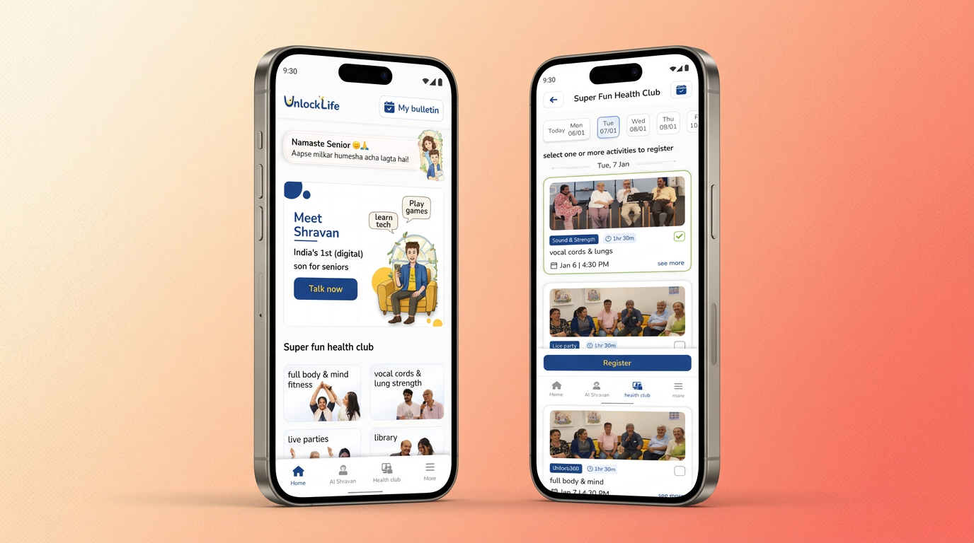 Designing a wellness app for seniors who aren't regular smartphone users.